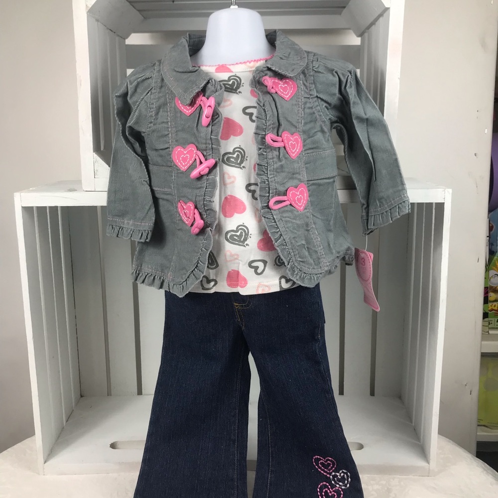 NWT.Girls 3 piece set